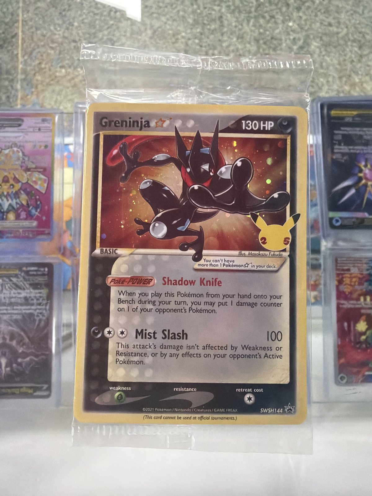 Pokémon TCG Greninja Gold Star SWSH144 25th Celebrations Blackstar Promo SEALED
