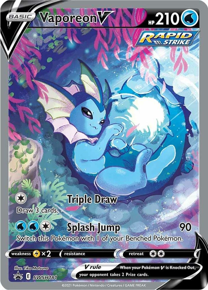 Vaporeon V - SWSH181 - SWSH181 - SWSH: Sword & Shield Promo Cards (SWSD) (NM)