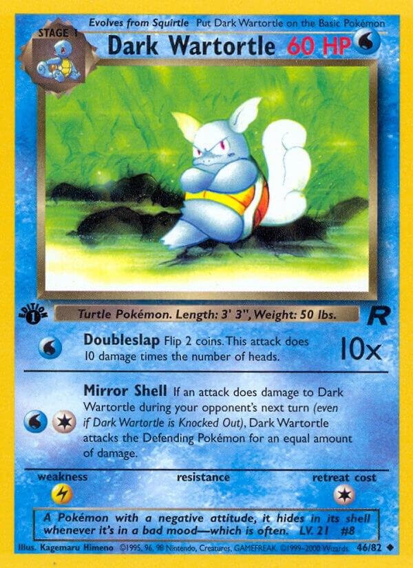 Dark Wartortle (1st Edition) - 46/82 - Team Rocket (TR) (NM)