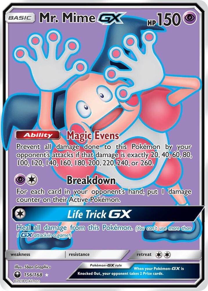 Mr. Mime GX (Full Art) - 156/168 - SM - Celestial Storm (CES) (NM)