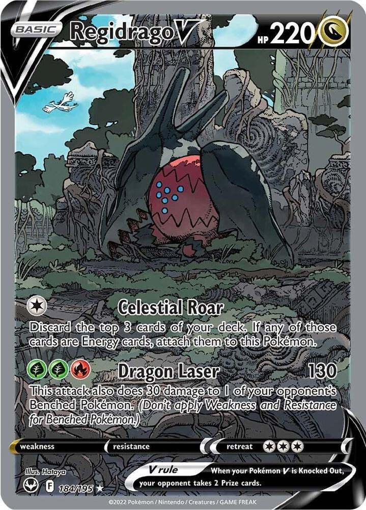 Regidrago V (Alternate Full Art) - 184/195 - SWSH12: Silver Tempest (SWSH12) (NM)