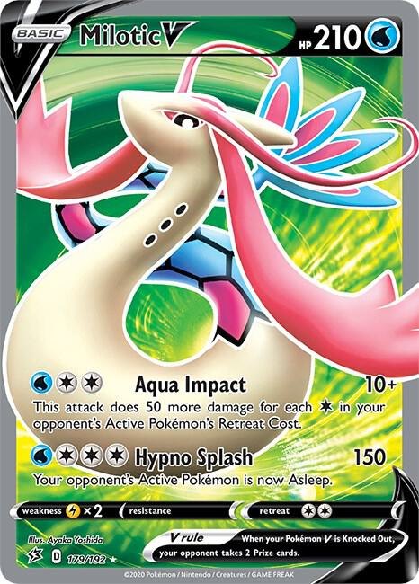 Milotic V (Full Art) - 179/192 - SWSH02: Rebel Clash (SWSH02) (NM)