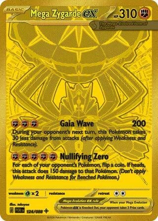 Mega Zygarde ex - 124/088 - ME03: Perfect Order (POR) (NM)