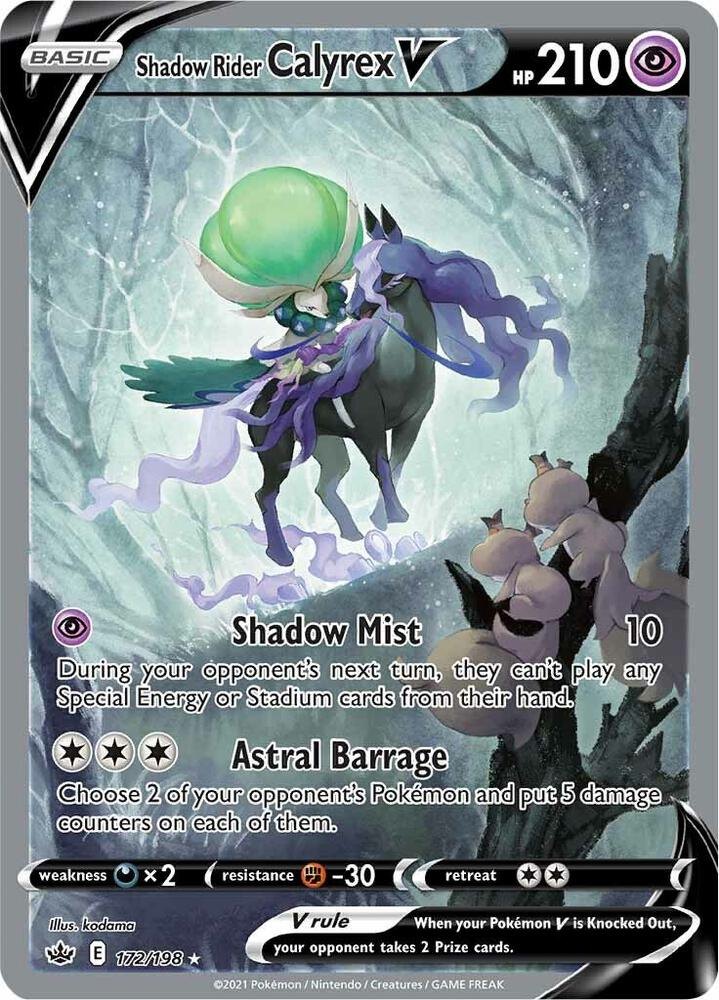 Shadow Rider Calyrex V (Alternate Full Art) - 172/198 - SWSH06: Chilling Reign (SWSH06) (NM)