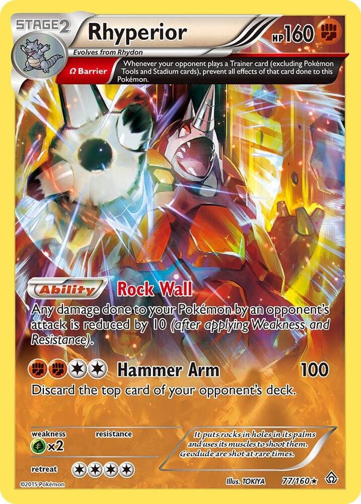 Rhyperior (Omega) - 77/160 - XY - Primal Clash (PRC) (NM)