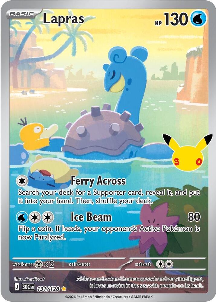 Lapras - 131/128 - ME: 30th Celebration (30C) (NM)