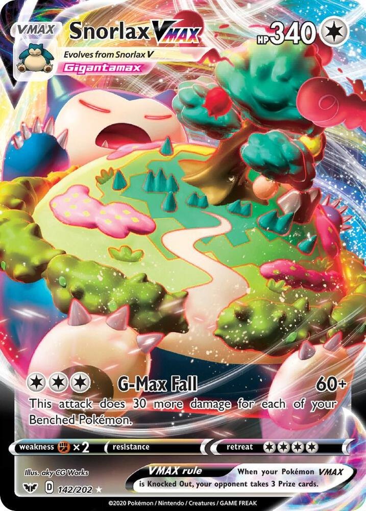 Snorlax VMAX - 142/202 - SWSH01: Sword & Shield Base Set (SWSH01) (MP)