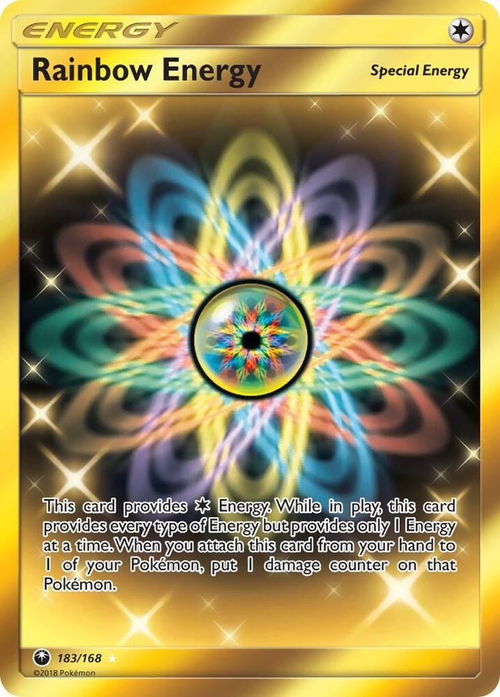 Rainbow Energy (Secret) - 183/168 - SM - Celestial Storm (CES) (NM)
