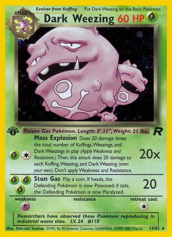 Dark Weezing (14) (Unlimited Holofoil) - 14/82 - Team Rocket (TR) (HP)