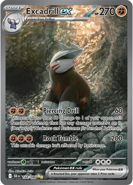 Excadrill ex - 168/086 - SV: Black Bolt (BLK) (NM)