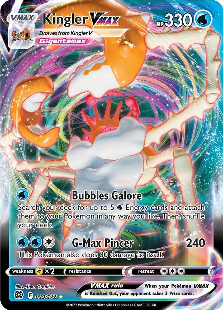 Kingler VMAX - 029/172 - SWSH09: Brilliant Stars (SWSH09) (NM)