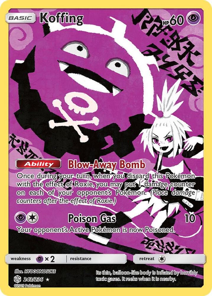 Koffing (Secret) - 243/236 - SM - Cosmic Eclipse (SM12) (NM)