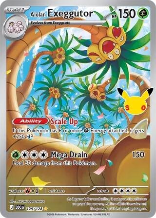 Alolan Exeggutor - 129/128 - ME: 30th Celebration (30C) (NM)