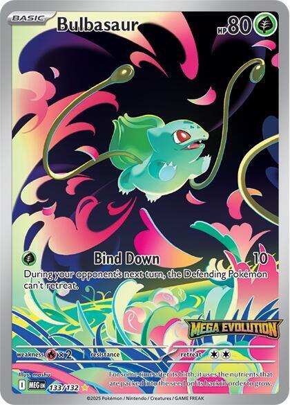 Bulbasaur - 133/132 (Mega Evolution Stamped) - 133/132 - Miscellaneous Cards & Products (MCAP) (NM)