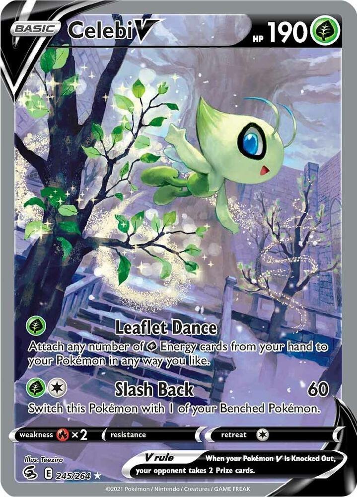 Celebi V (Alternate Full Art) - 245/264 - SWSH08: Fusion Strike (SWSH08) (NM)