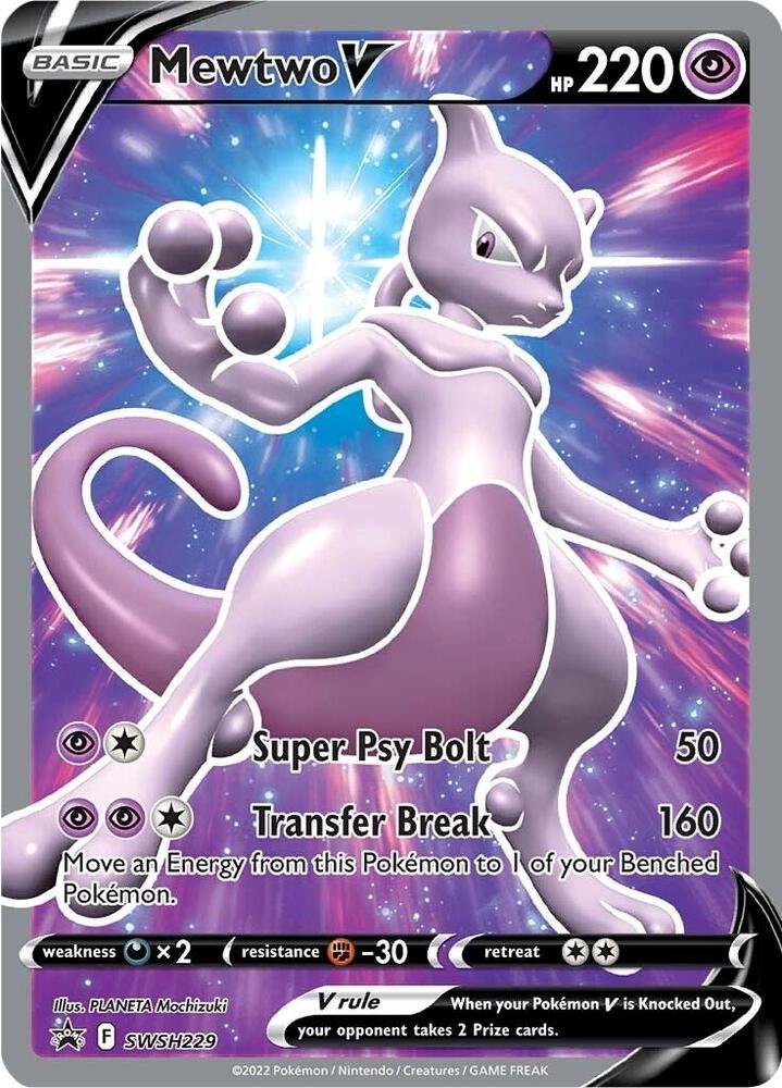 Sealed Mewtwo V - SWSH229 - SWSH229 - SWSH: Sword & Shield Promo Cards (SWSD) (NM)