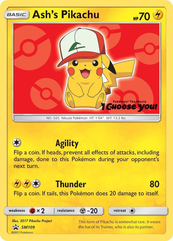 Ash's Pikachu - SM109 - SM109 - SM Promos (SMP) (NM)