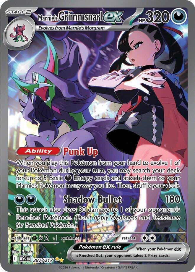 Marnie's Grimmsnarl ex - 287/217 - ME: Ascended Heroes (ASC) (NM)