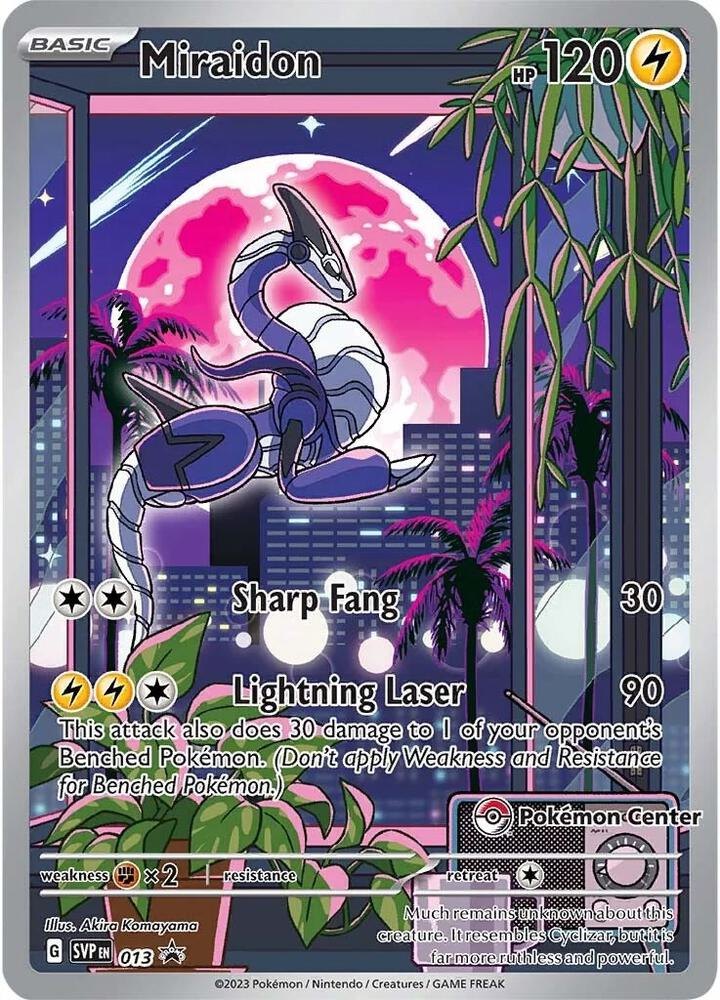 Miraidon - 013 (Pokemon Center Exclusive) - 013 - SV: Scarlet & Violet Promo Cards (SVP) (NM)
