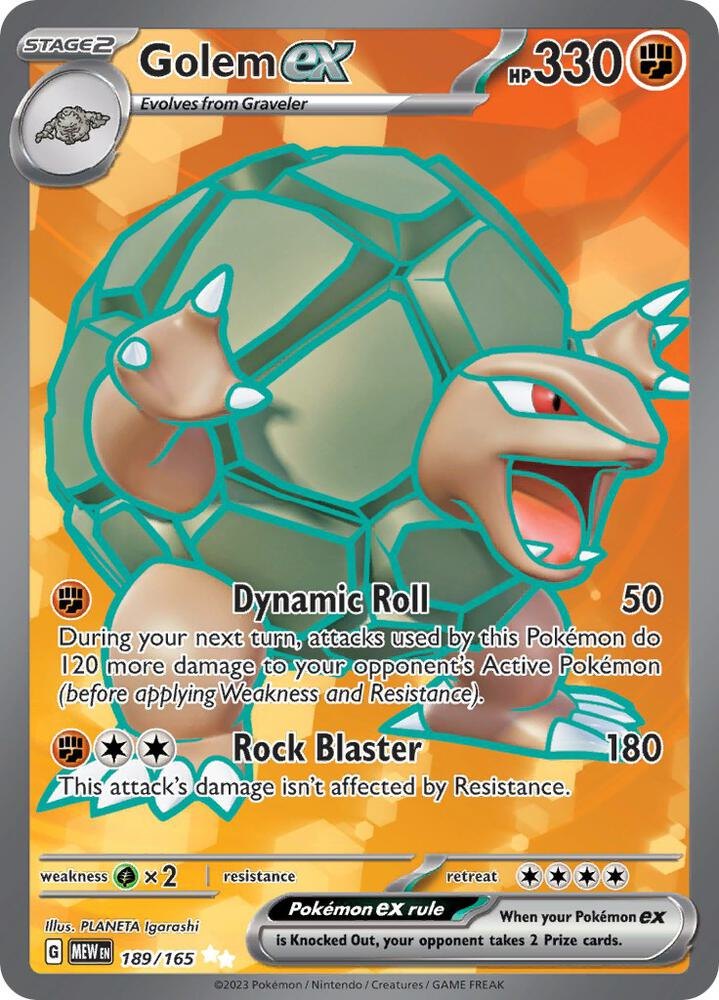 Golem ex - 189/165 - SV: Scarlet & Violet 151 (MEW) (NM)