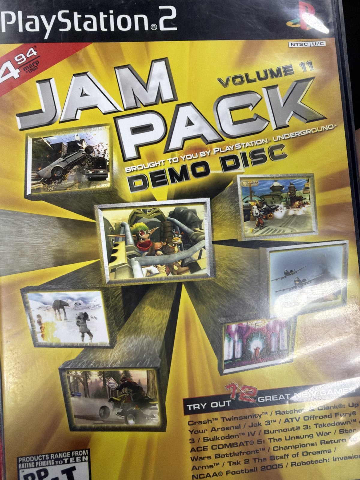 Jam Pack Volume 11 Yellow Label Demo Disc Playstation 2- -rare (PlayStation 2) — PlayStation 2