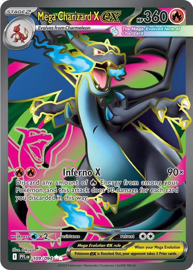 Mega Charizard X ex - 109/094 - ME02: Phantasmal Flames (PFL) (NM)