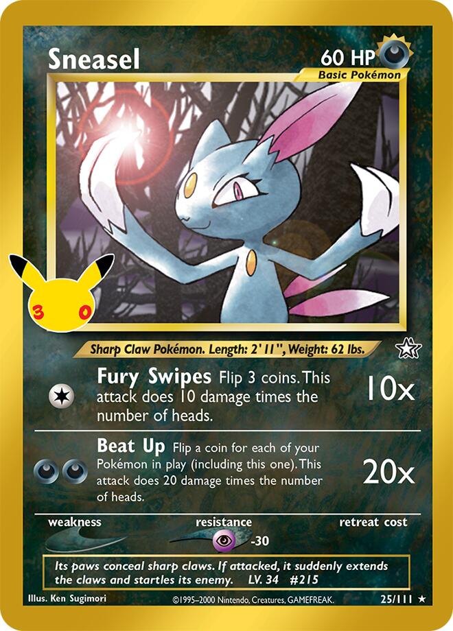 Sneasel - 25/111 - ME: 30th Celebration Classic Collection (30C) (NM)