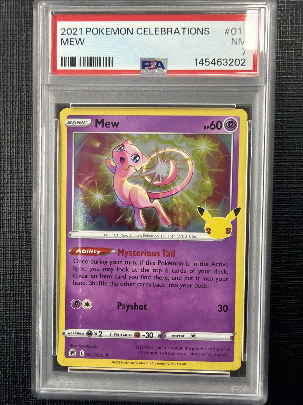 2021 Pokemon Celebrations Mew 011/025 PSA 7
