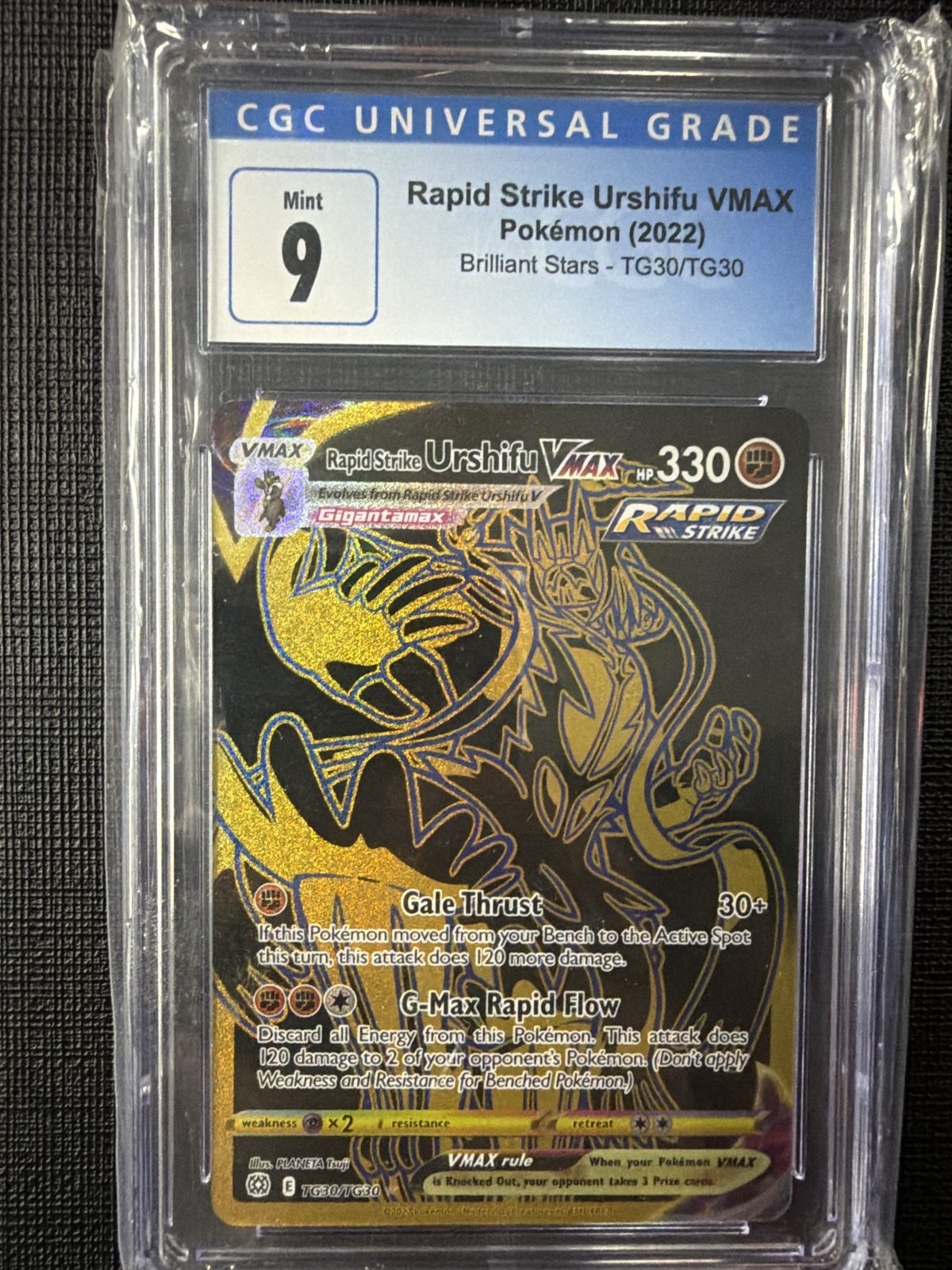 Rapid Strike Urshifu Vmax TG30/TG30 CGC 9 Mint