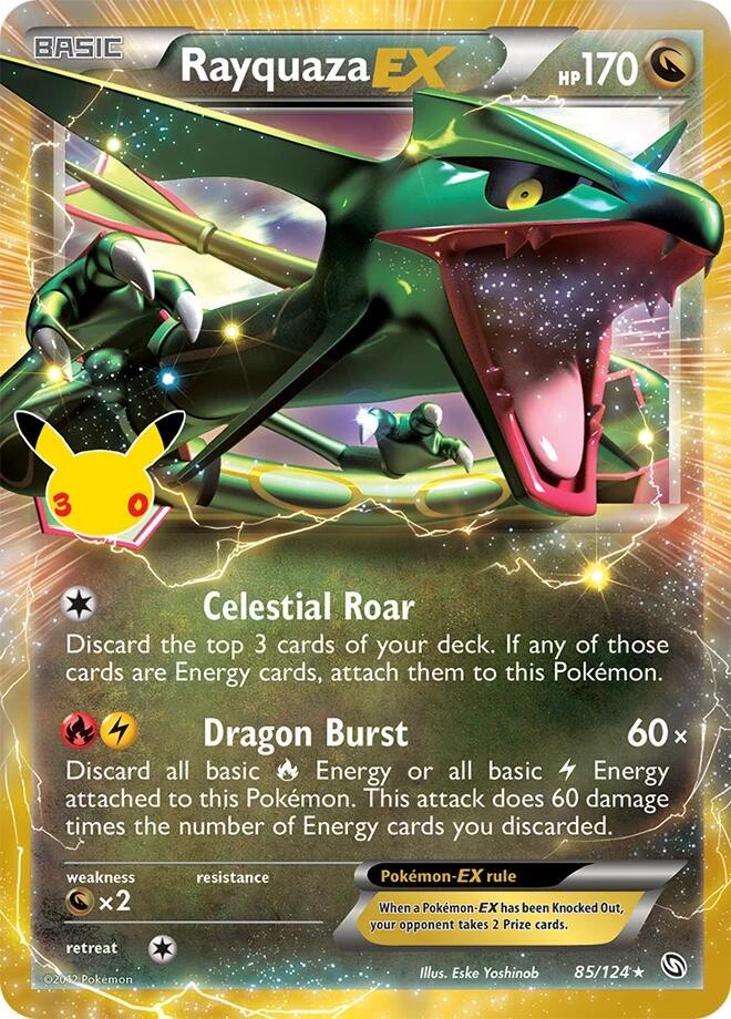 Rayquaza EX - 85/124 - ME: 30th Celebration Classic Collection (30C) (NM)