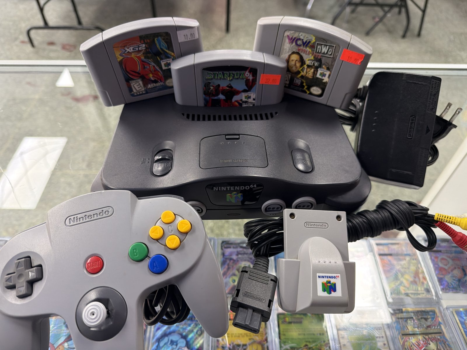 N64 bundle 3 games/rumble pack/1 controller/power/av — Nintendo 64