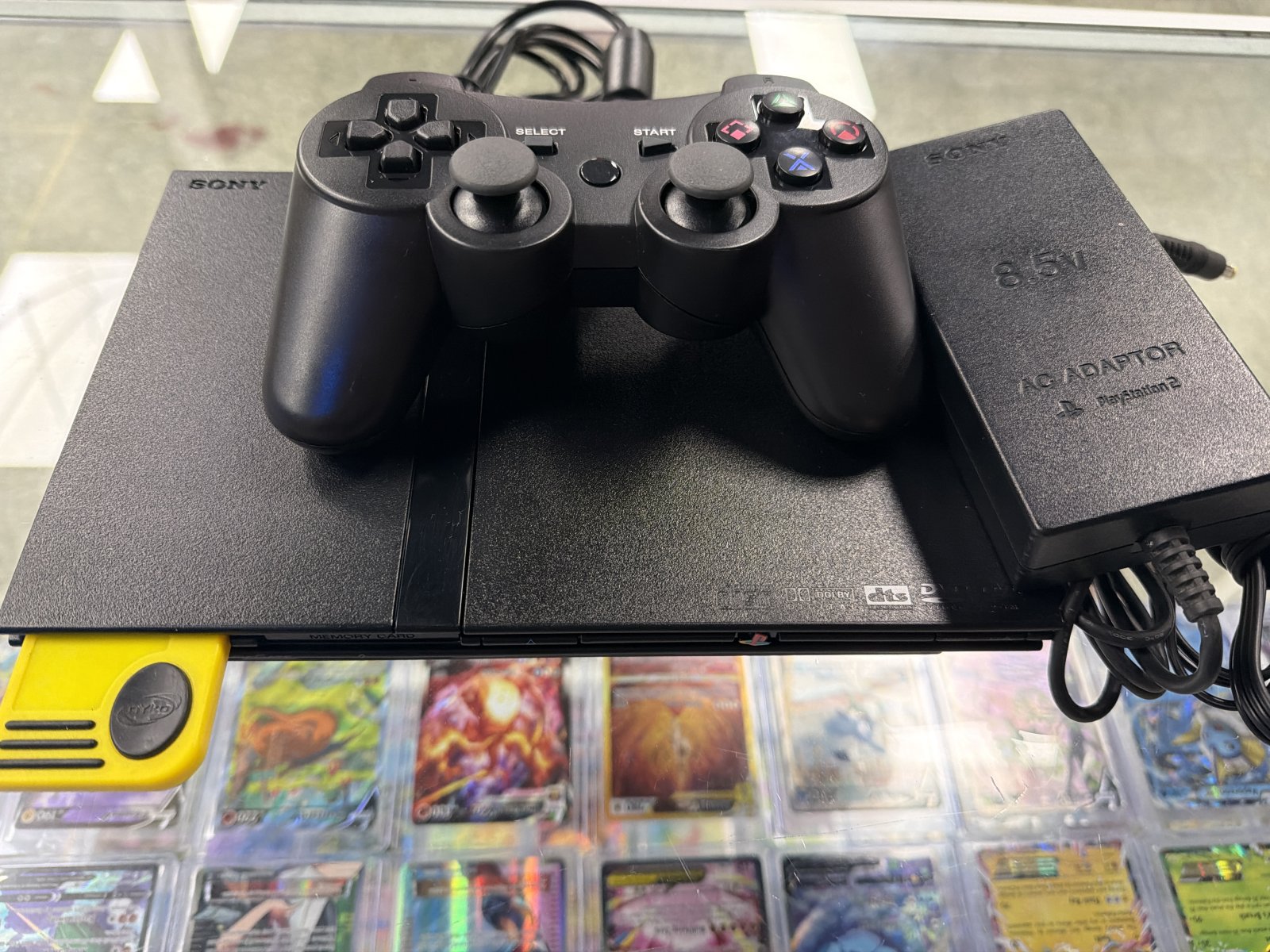 PS2 slim w/ 1 3rd party controller/ power/video/memory card — PlayStation 2