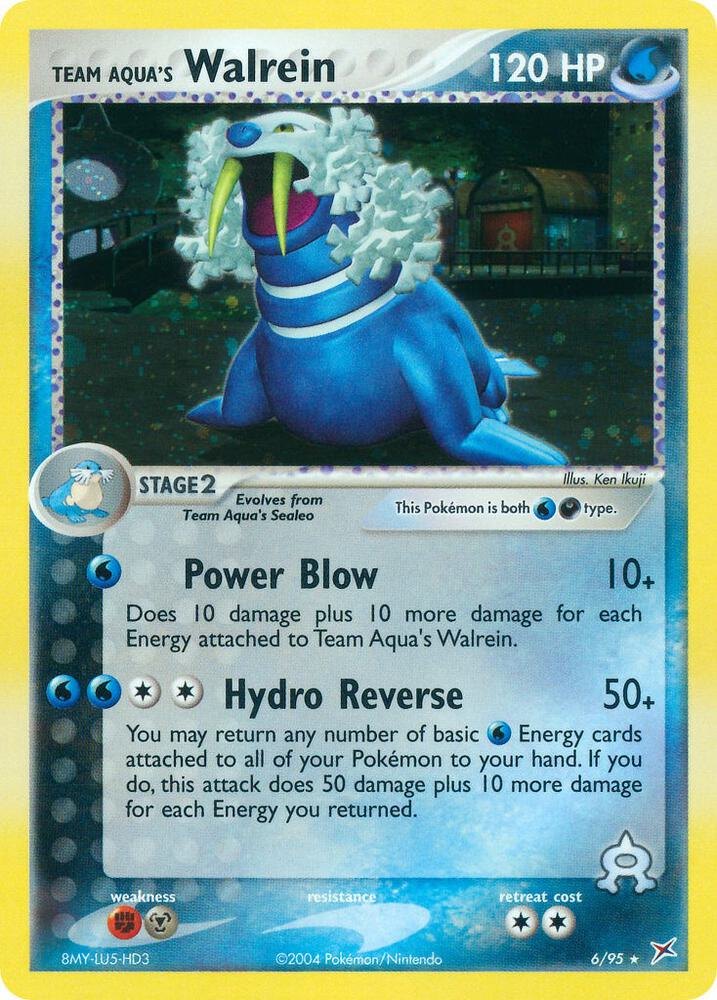 Team Aqua's Walrein - 6/95 - EX Team Magma vs Team Aqua (MA) (NM)