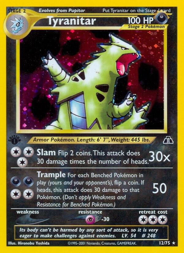 Tyranitar (12) (Unlimited Holofoil) - 12/75 - Neo Discovery (N2) (NM)