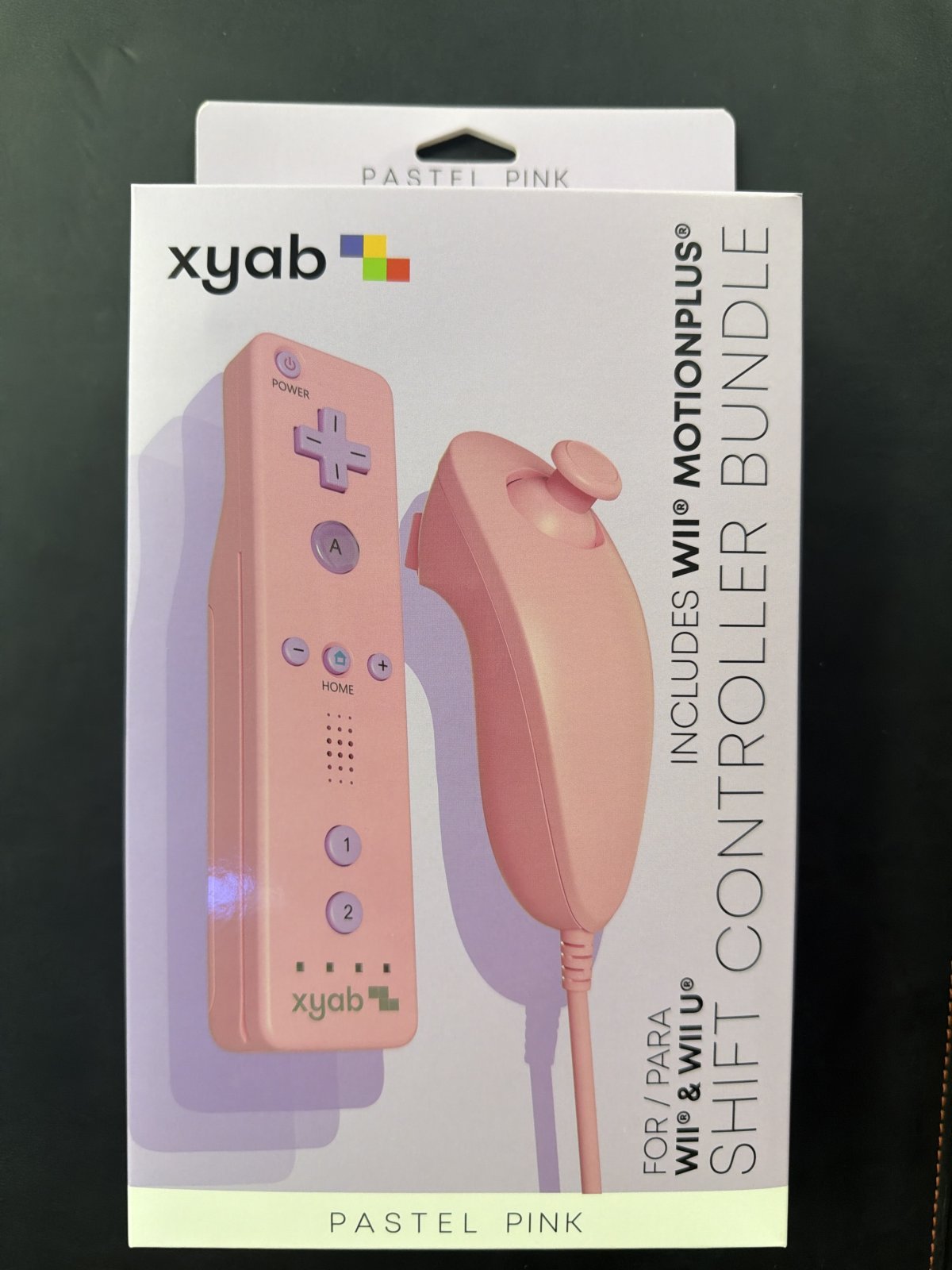 XYAB Wii Pastel Pink Controller W Nunchuk And Built In Motion Plus — Wii
