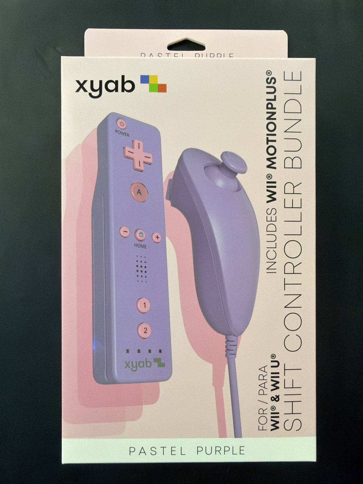 XYAB Wii Pastel Purple Controller W Nun Chuk And Built In Motionplus — Wii
