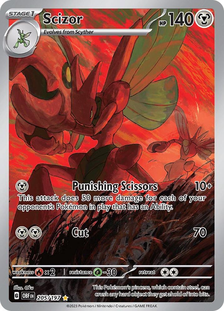 Scizor - 205/197 - SV03: Obsidian Flames (OBF) (NM)