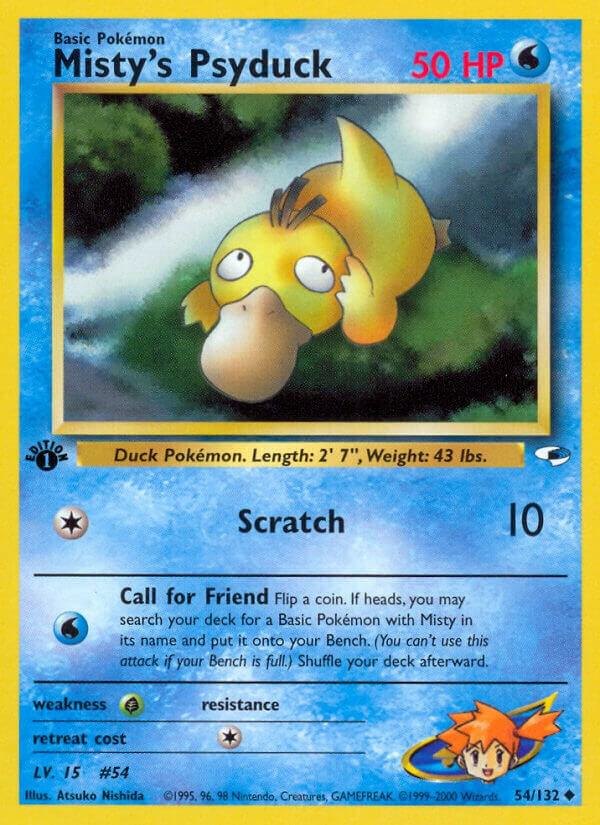 Misty's Psyduck (Unlimited) - 054/132 - Gym Heroes (G1) (NM)